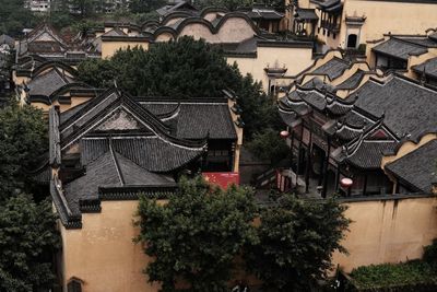 High angle view of townscape