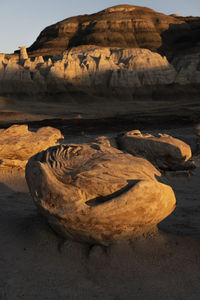 Wild rock formations in the desert wilderness of new mexico