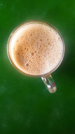 High angle view of coffee on table