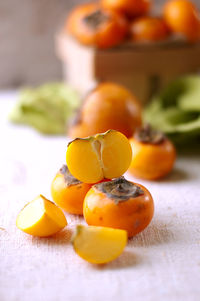 Close-up of food on table