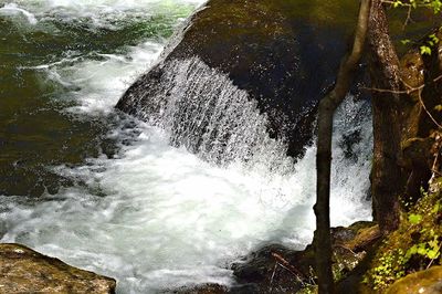 Scenic view of waterfall