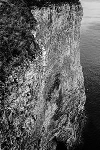 Close-up of rock formation in sea