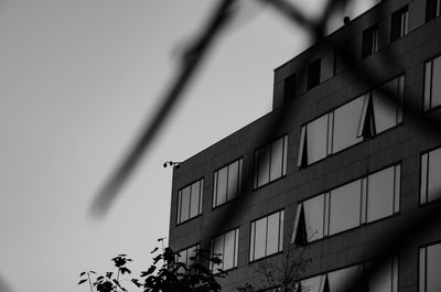 Low angle view of building against clear sky