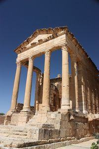 Low angle view of historical building