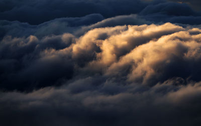 Aerial view of clouds in sky