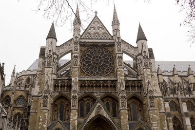 Low angle view of cathedral against clear sky