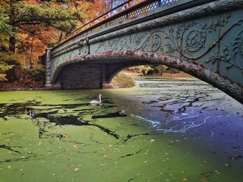 Reflection of built structure in water