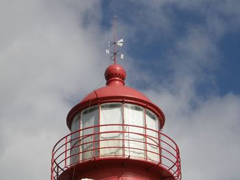 Low angle view of lighthouse against sky