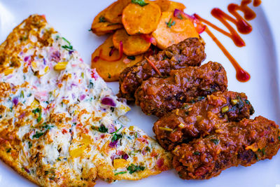 Close-up of food in plate