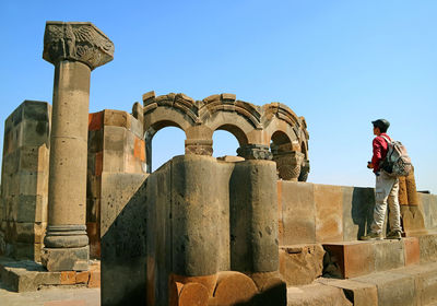 View of historical building against clear sky