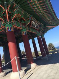 Low angle view of temple