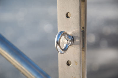 Close-up of metallic hook