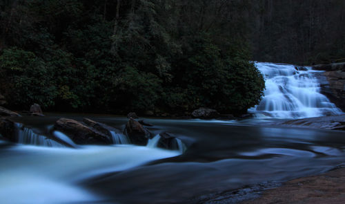 Scenic view of waterfall