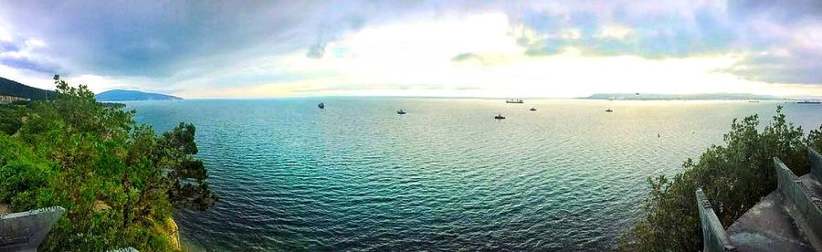 Panoramic view of sea against sky