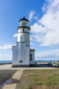 A view of the lighthouse at cape disappointment state park in washington state