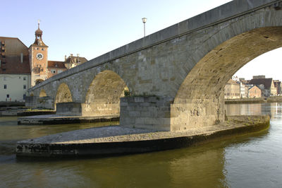 Arch bridge over river