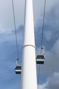 Low angle view of sailboat against sky