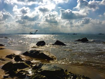Scenic view of sea against sky