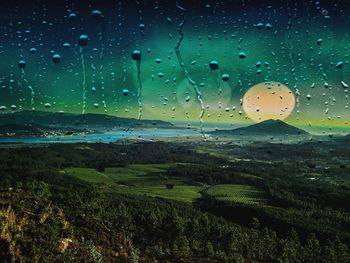 Water drops on glass window