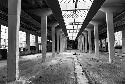 Interior of abandoned building