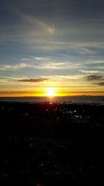 Scenic view of dramatic sky during sunset