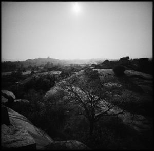 Scenic view of landscape against clear sky