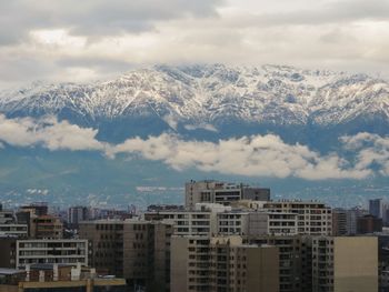 Panoramic view of cityscape against sky