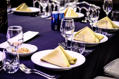 Food on table in restaurant