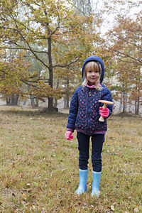 Full length of boy in park