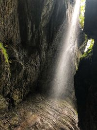 Scenic view of waterfall