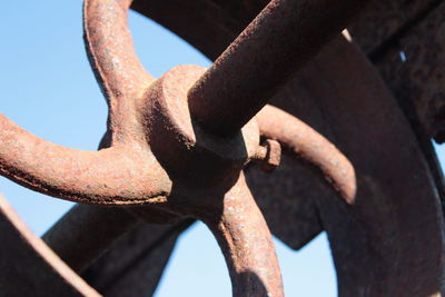 Close-up of hand holding metal