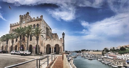 Panoramic view of historic building against sky