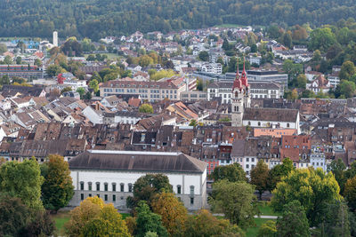 View on the old town of winterthur, switzerland