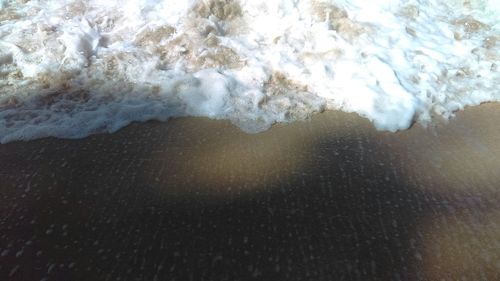 Close-up of frozen water