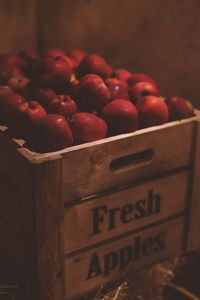 Apples in a crate