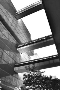 Low angle view of modern building against sky