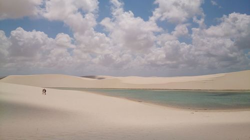 Scenic view of desert against sky