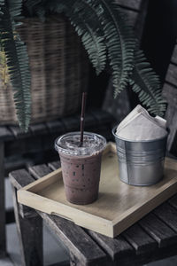 Close-up of drink on table