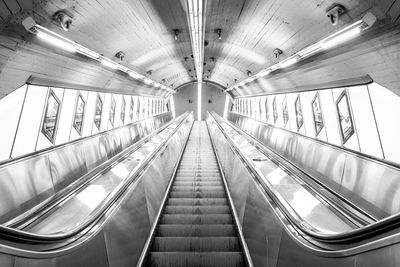 View of escalator