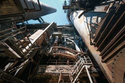 High angle view of abandoned factory