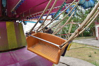 Low angle view of ferris wheel in amusement park