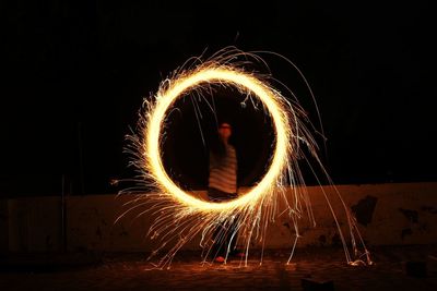 Fire spin during festival