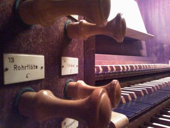 Close-up of carving on wall