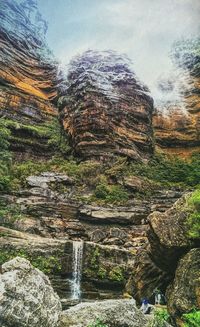 River flowing through rocks