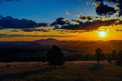 Sunset over mountain
