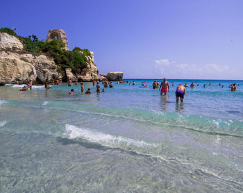 Group of people on beach