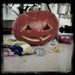 Close-up of food on table