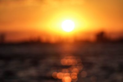 Close-up of sea during sunset