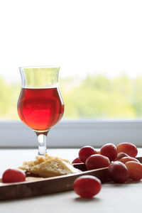 Close-up of drink on table