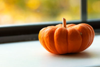 Close-up of pumpkin on table